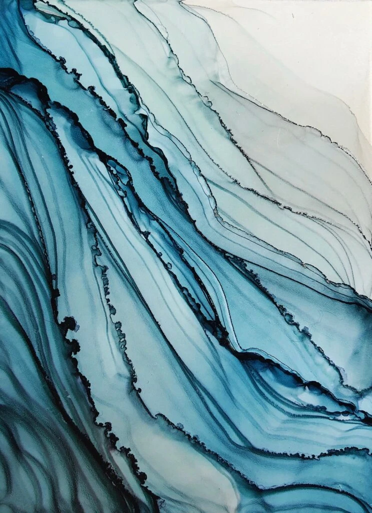 藍白流動畫作品