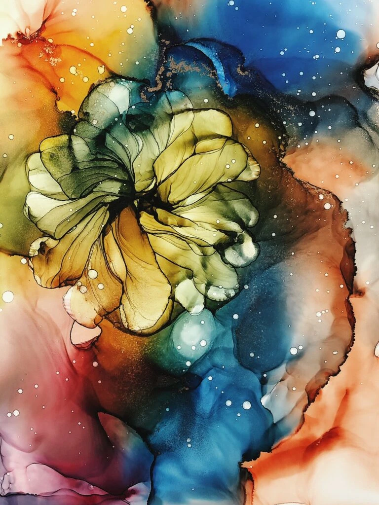 橙藍流動畫作品
